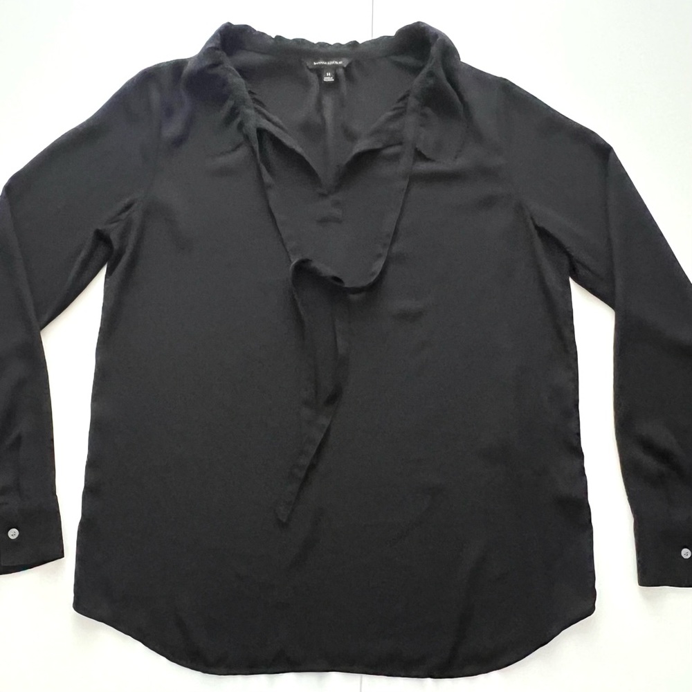Banana Republic Black Long Sleeved Blouse Size Medium